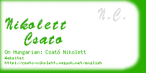 nikolett csato business card