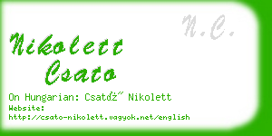 nikolett csato business card
